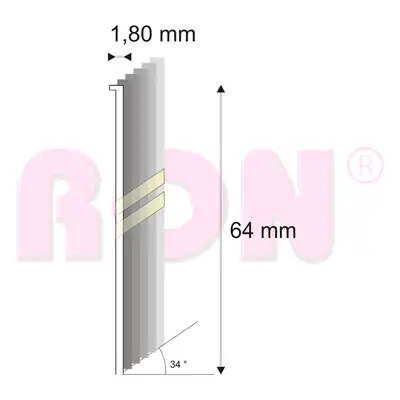 Brad 15G-DA/64 šikmý 34°, 4 000 ks