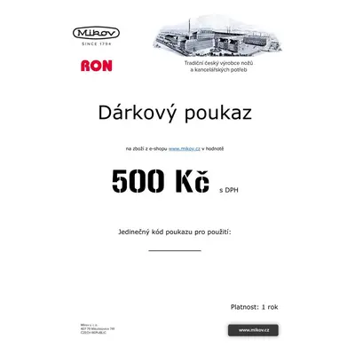 DÁRKOVÝ POUKAZ 500