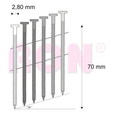 Hřebíky FAC svitek drát 16° 2,8/70 konvex RON, 5000 ks