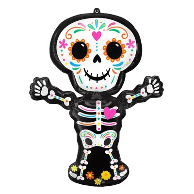 Amscan Fóliový balón Halloween - Dia de Los Muertos kostra x cm