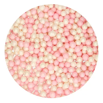 Cakesupplies Cukrové kuličky Soft Pearls - Bílé / Růžové g