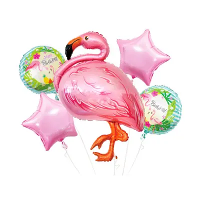 Godan Balónová kytice - Happy Birthday Flamingo