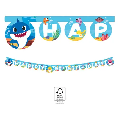 Procos Banner Happy Birthday Baby Shark