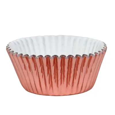 Cakesupplies Košíčky na pečení metalické - Rosegold ks