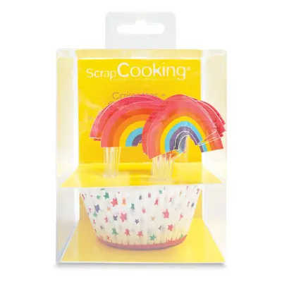 Cakesupplies Košíčky na pečení a ozdoby na cupcakes - Duha ks