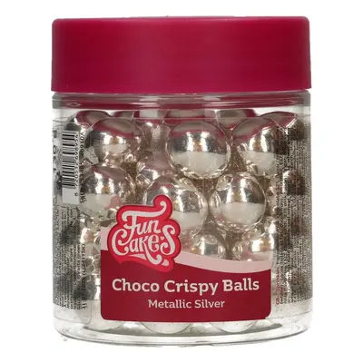 Cakesupplies Čokoládové kuličky Crispy Balls - Metalické stříbrné g