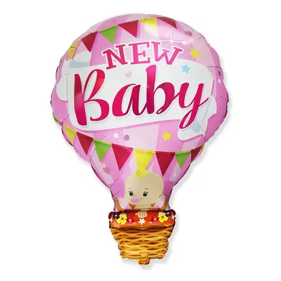 Godan Fóliový balón - New baby růžový cm