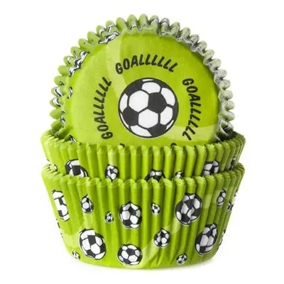 Cakesupplies Košíčky na pečení - Fotbal zelené ks