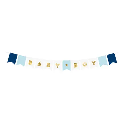 PartyDeco Banner - Baby Boy x cm