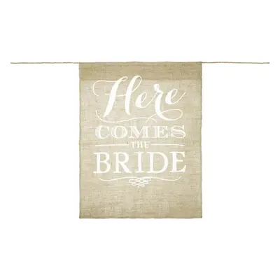 PartyDeco Baner - Here comes the bride x cm