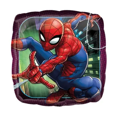 Amscan Fóliový balón Spiderman US - čtverec cm