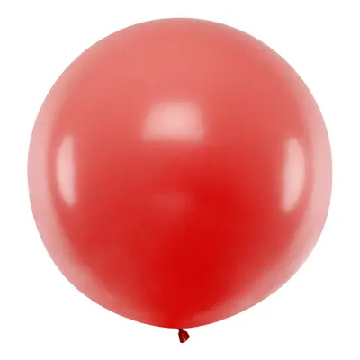 PartyDeco Kulatý latexový Jumbo balón m - červený