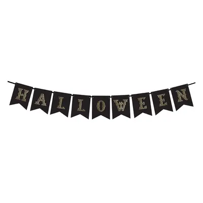 PartyDeco Banner Halloween černý