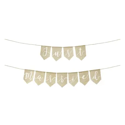 PartyDeco Banner - Just Married x cm