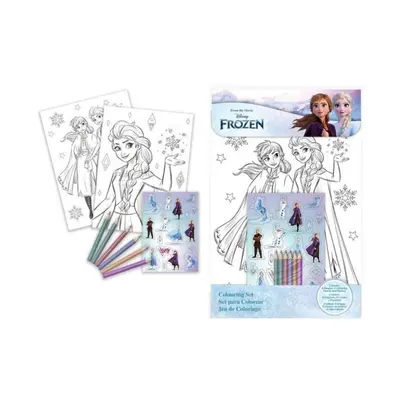 Kids Licensing Set omalovánka, barvičky, nálepky - Frozen