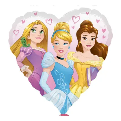 Amscan Fóliový balón srdce - Disney Princesses