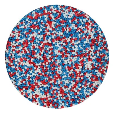 Cakesupplies Cukrové kuličky Nonpareils Red White Blue g