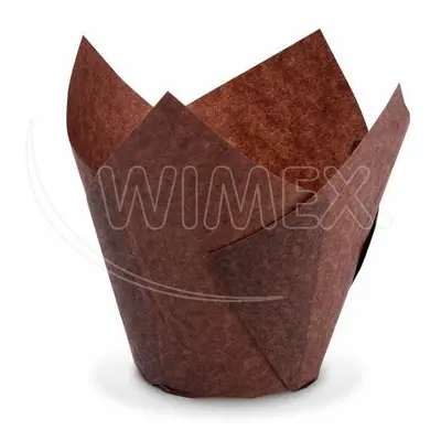 WIMEX s.r.o. Tulipánový cukrářský košíček (PAP) hnědý Ø50 x mm / x cm [100 ks]