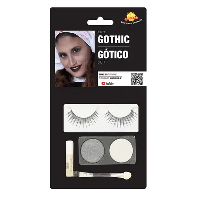 Guirca Gothic Make-up set stříbrno/bílý