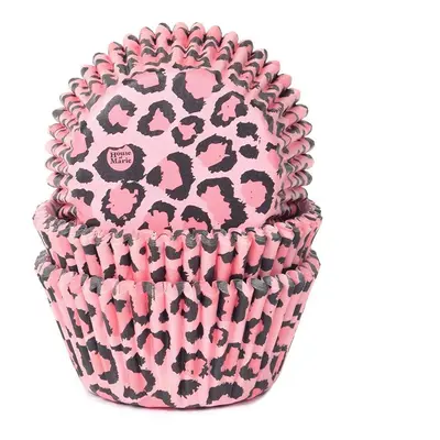 Cakesupplies Košíčky na pečení - Leopardí vzor růžové ks