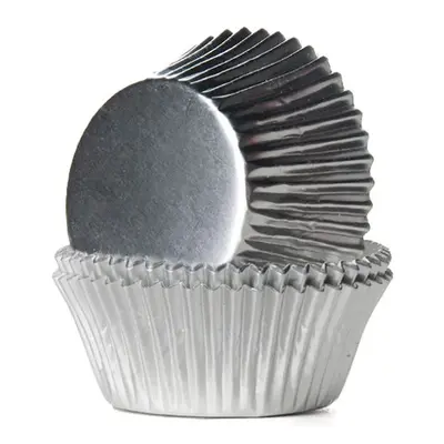 Cakesupplies Metalické košíčky na pečení - stříbrné ks