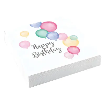 Amscan Ubrousky Happy Birthday - Pastelové balóny x cm