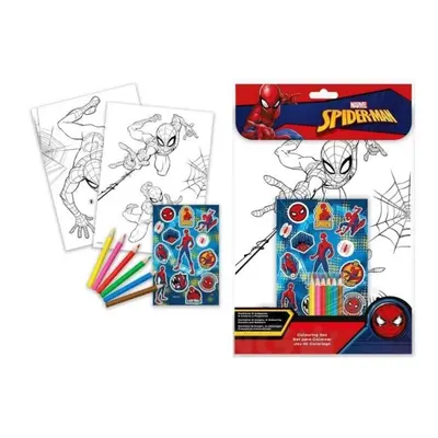 Kids Licensing Set omalovánka, barvičky, nálepky - Spiderman