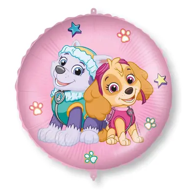 Procos Fóliový balón - Paw Patrol Skye a Everest kruh cm