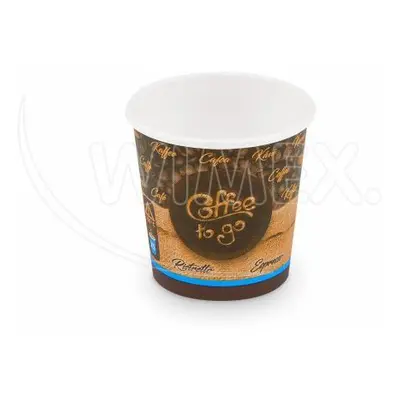 WIMEX s.r.o. Papírový pohár "Coffee to go" Ø62mm 110ml `XS: 0,08L/4oz` [50 ks]