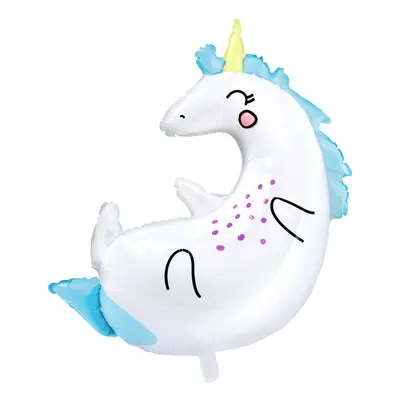 PartyDeco Fóliový balón - unicorn x cm