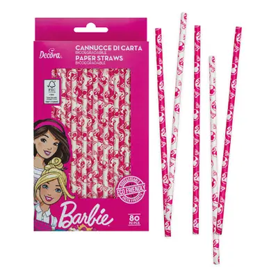 Decora Papírové brčka - Barbie ks