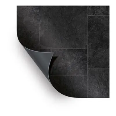 VágnerPool bazénová fólie AVfol Relief - 3D Black Marmor Tiles, 1,65m šíře, 1,6mm, 20m role