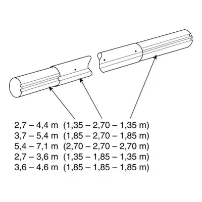 VágnerPool teleskop. navíjecí tyč - délka: 5,4–7,1 m (eloxovaný hliník)