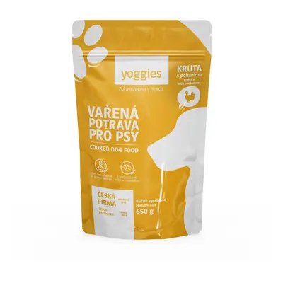 Yoggies Vařená potrava pro psy – krůtí maso s pohankou Velikost: 150g