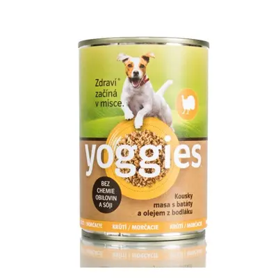 Yoggies krůtí konzerva s batáty a bodlákovým olejem Velikost: 400g