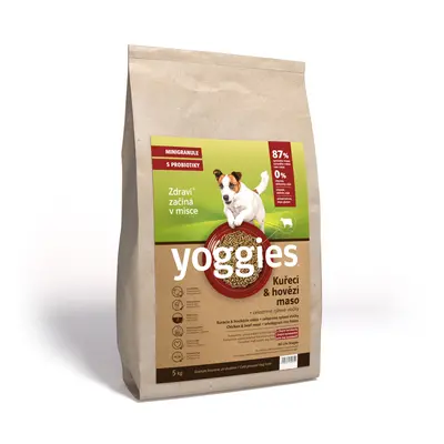 Yoggies MINIGranule, Kuře & Hovězí s probiotiky 5kg