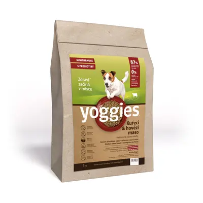 Yoggies MINIGranule, Kuře & Hovězí s probiotiky 2kg