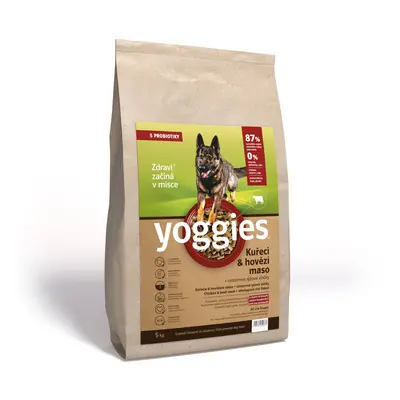 Yoggies Granule, Kuře & Hovězí s probiotiky 5kg