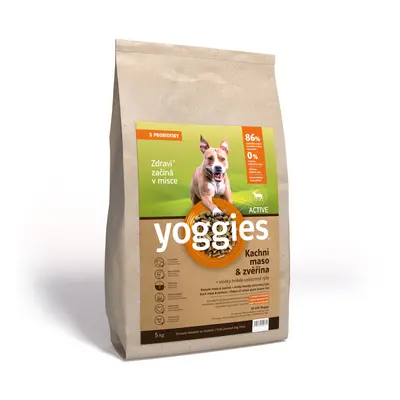 Yoggies Granule Active, Kachna & Zvěřina s probiotiky 5kg