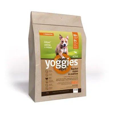 Yoggies Granule Active, Kachna & Zvěřina s probiotiky 2kg