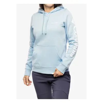 Dámská mikina s kapucí Columbia Trek Graphic Hoodie - spring blue/white logo