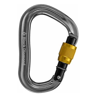 Karabina Black Diamond Vaporlock Screwgate - dark gray/yellow