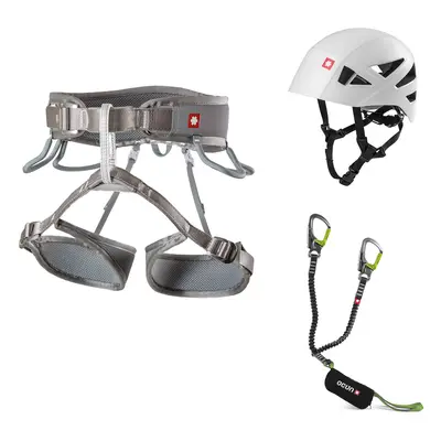 Ferratový set Ocun Via Ferrata Twist Shard Set - grey silver/green