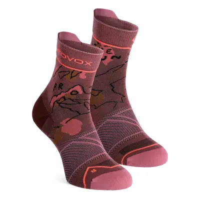 Merino ponožky dámské Ortovox Alpine Light Quarter Socks - mountain rose