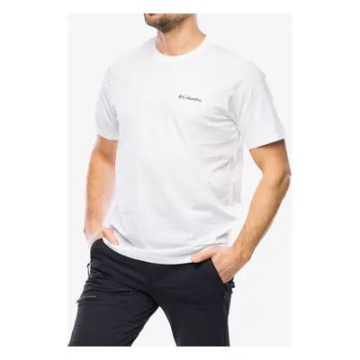 Bavlněné tričko Columbia Rockaway River Back Graphic S/S Tee - white/rocky road