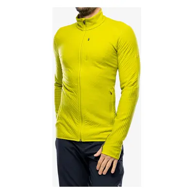 Mikina bez kapuce Icebreaker Descender L/S Zip - bio lime/loden