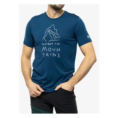 Merino triko Ortovox Cool Mtn Protector TS - petrol blue