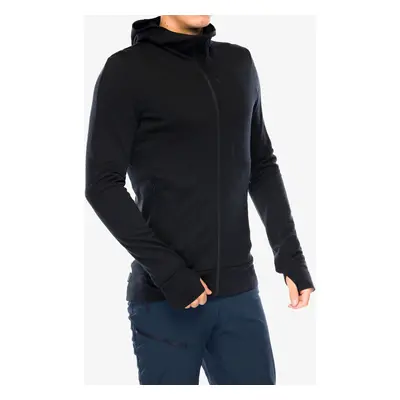 Mikina s kapucí Icebreaker Merino Quantum IV LS Zip Hoodie - black