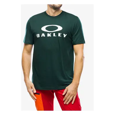 Tričko s potiskem Oakley O Bark - hunter green/white