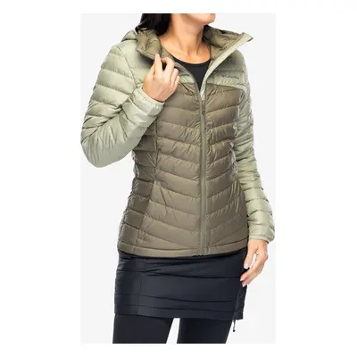 Dámská péřová bunda Columbia Westridge Hooded Down Jacket - safari/stone green